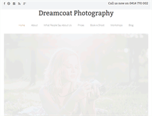 Tablet Screenshot of dreamcoatphotography.com